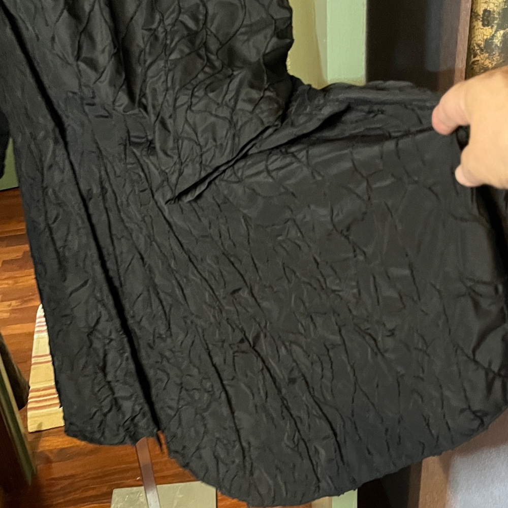 ❇️NWOT Transparente Statement Coat-Textured Black Long Button Sz XL - Picture 5 of 13